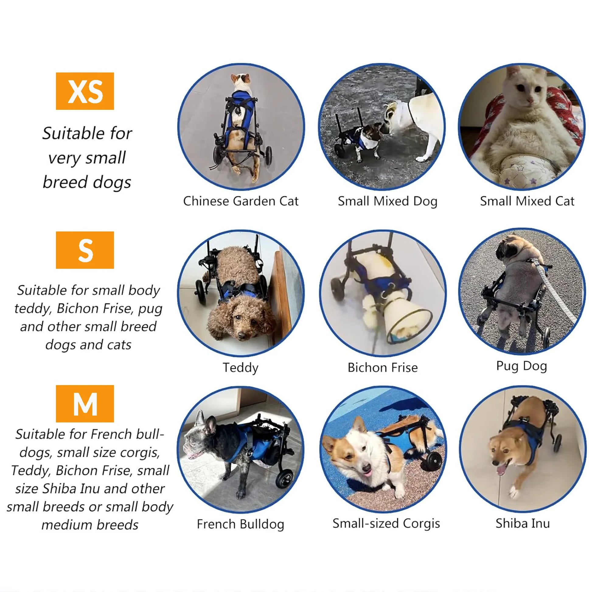 Dog Wheelchair for Back Legs, Light Weight Dog Wheelchair Cart