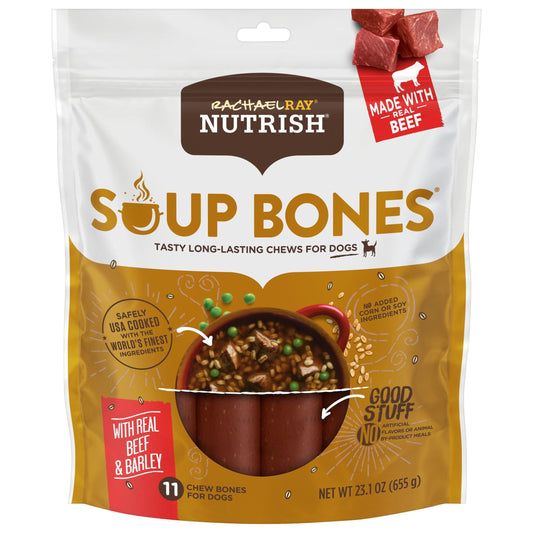 Rachael Ray  Soup Bones with Real Beef & Barley, 11 Dog Chews